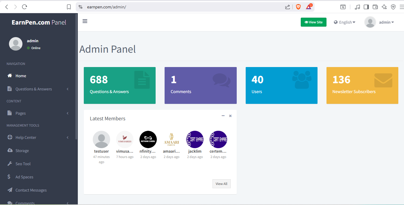 Admin Panel